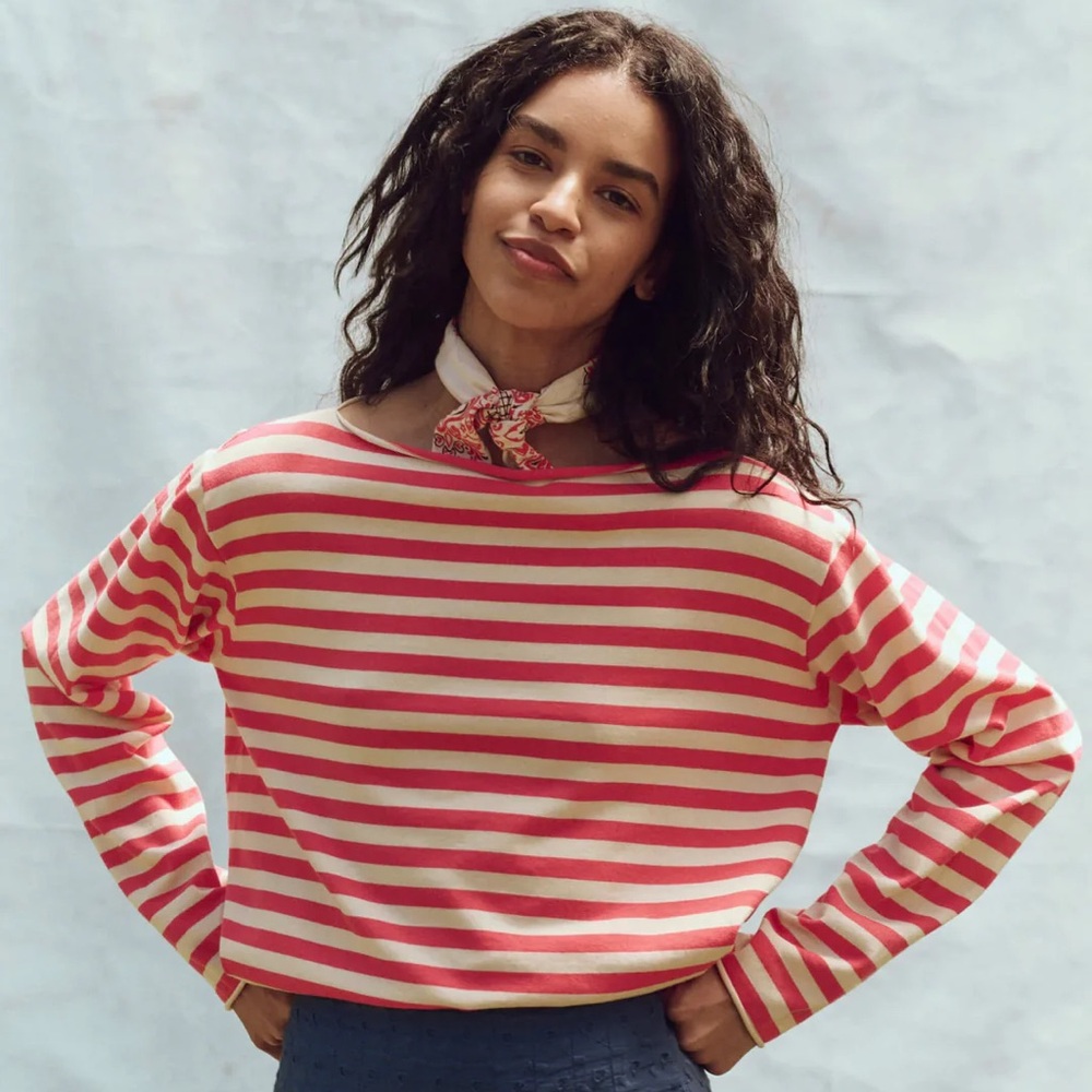 The Great Sailor Sweater in Punch Stripe